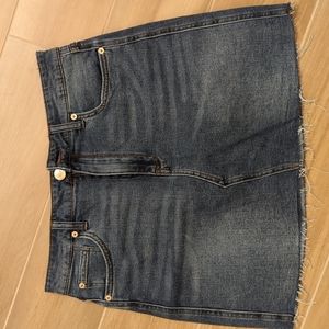 STS Blue Denim Skirt. Never Worn. 28 Raw Edge